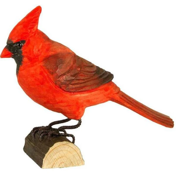 Rode Kardinaal In Lindenhout - Handgemaakt 1 Rode Kardinaal In Lindenhout - Handgemaakt