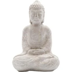 Zittende Boeddha Uit Cement - 22,5 × 12,5 × 34 Cm