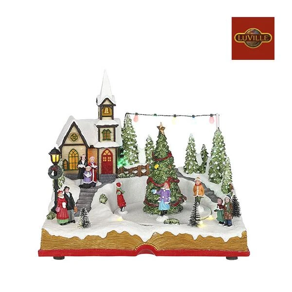 Kerstdorp In Een Boek - 27 × 20 × 24,5 Cm 2 Kerstdorp In Een Boek - 27 × 20 × 24,5 Cm - Afbeelding 2