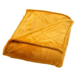 XL Plaid BILLY Flannel Fleece 150 × 200 Cm - Golden Glow -Tuin En Buiten 1664371829 3 600