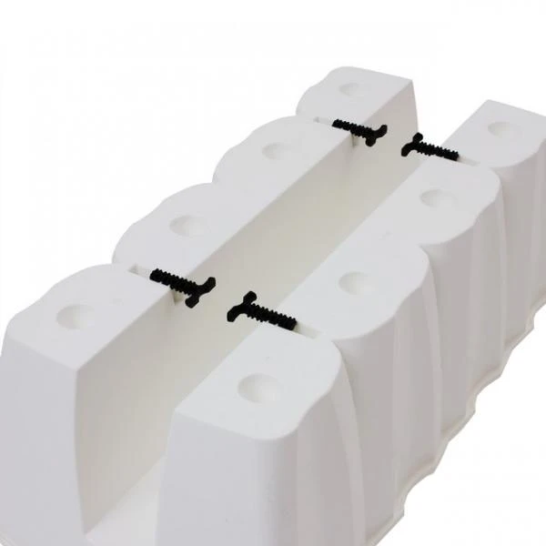 Relingbloembak Wit - 58 × 28 × 20 Cm - Afbeelding 3