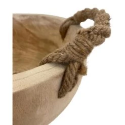 Bowl In Hout Met Jute Handgrepen - Ø 30 × 14 Cm -Tuin En Buiten bowl in hout 30 x 14 cm 1617286238 1 600