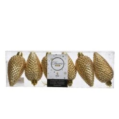 Dennenappels 8 Cm - Licht Goud - Set Van 6 Stuks 6 Dennenappels 8 Cm - Licht Goud - Set Van 6 Stuks -Tuin En Buiten dennenappels 8 cm licht goud 1638454349 2 600