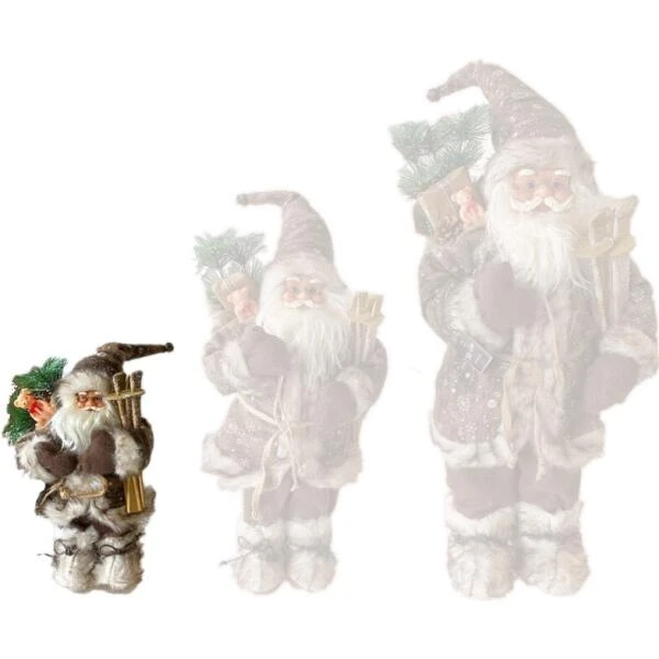 Kerstman Staand Bruin 30 Cm 1 Kerstman Staand Bruin 30 Cm
