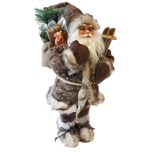 Kerstman Staand Bruin 45 Cm 6 Kerstman Staand Bruin 45 Cm - Afbeelding 6