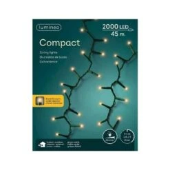 Kerstverlichting Compact 2000 Led Met Dimmer Groen - 45 M -Tuin En Buiten kerstverlichting klassiek warm 45 m 1638868968 3 600