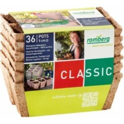 Vezelpotjes Vierkant Biologisch Afbreekbaar - 5 ร 5 Cm - Set Van 36 Stuks