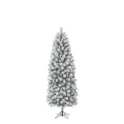 Kunststof Kerstboom Chandler Slim Frosted Black Box - 185 Cm -Tuin En Buiten kunststof kerstboom slim frosted 185 cm 1662380845 4 600